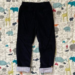 Bella Bliss Navy Cord Pull on Pant size 4